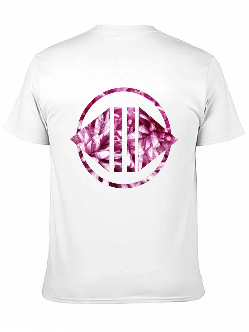 Floral Circle Graphic Print Black Tee