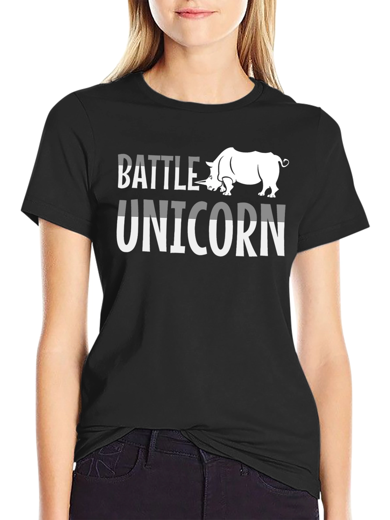 Battle Unicorn T-Shirt - Rhino Graphic Tee