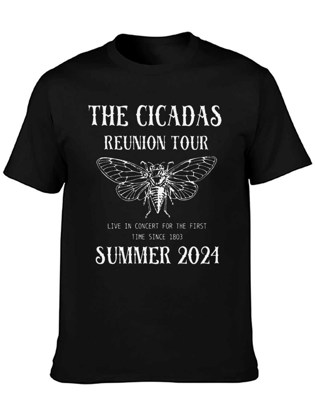 The Cicadas Reunion Tour 2024 Black T-Shirt