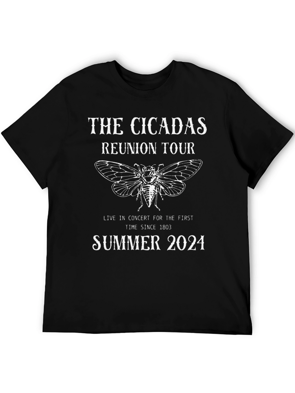 The Cicadas Reunion Tour 2024 Black T-Shirt