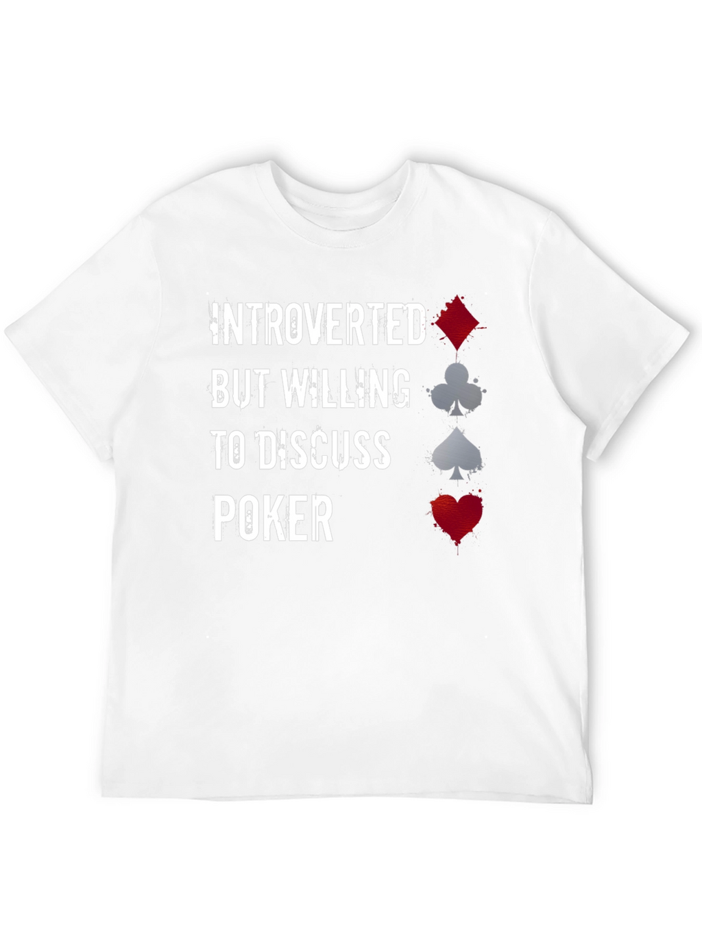 Introverted Poker Player Graphic T-Shirt