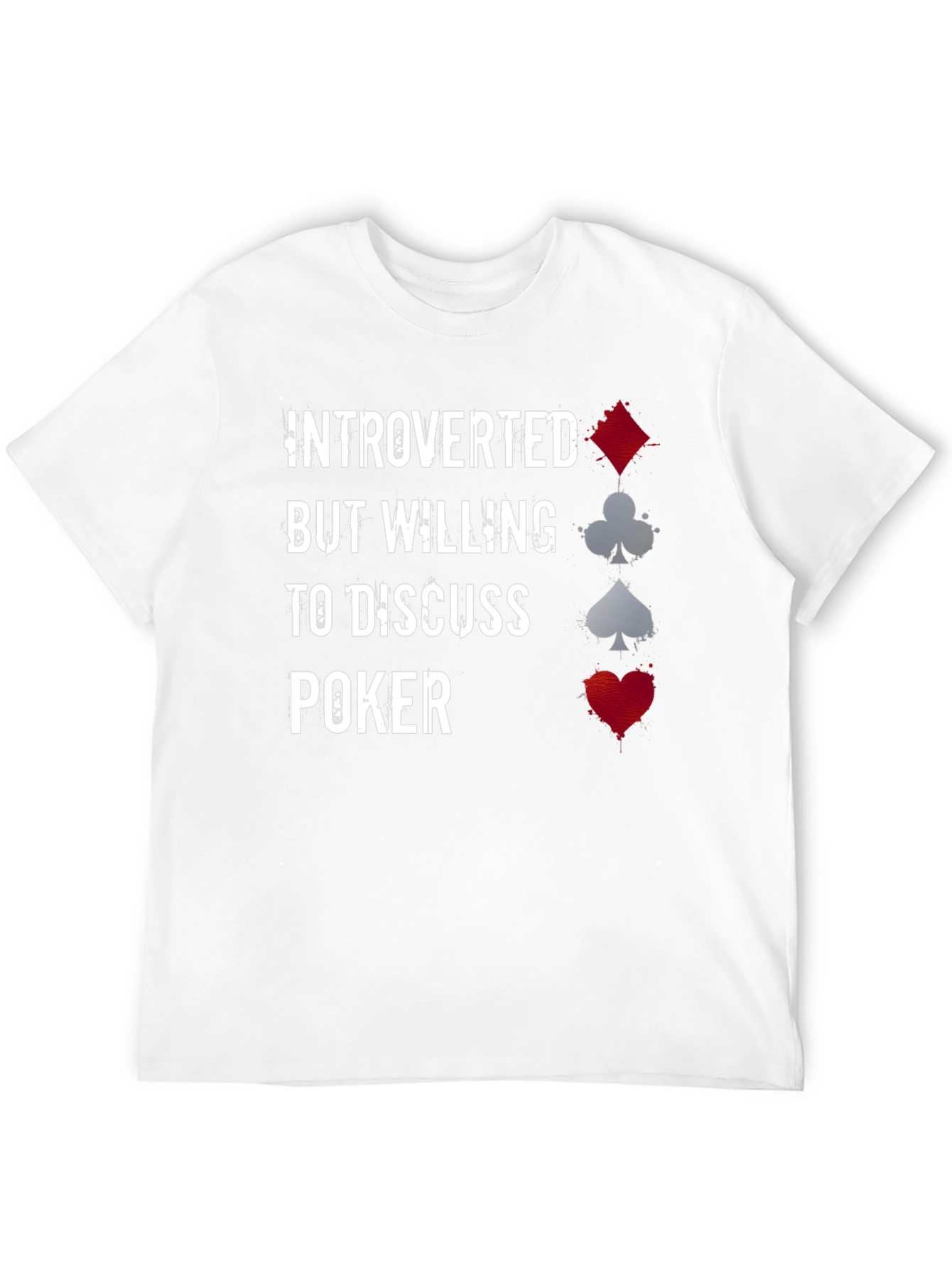 Introverted Poker Player Graphic T-Shirt