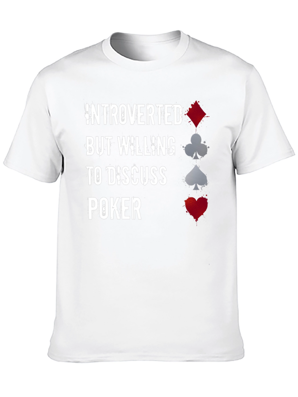 Introverted Poker Player Graphic T-Shirt