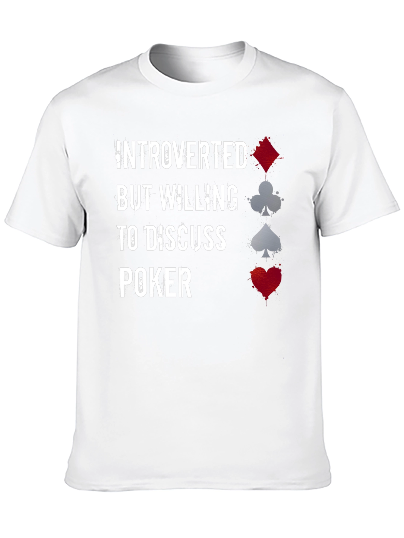 Introverted Poker Player Graphic T-Shirt