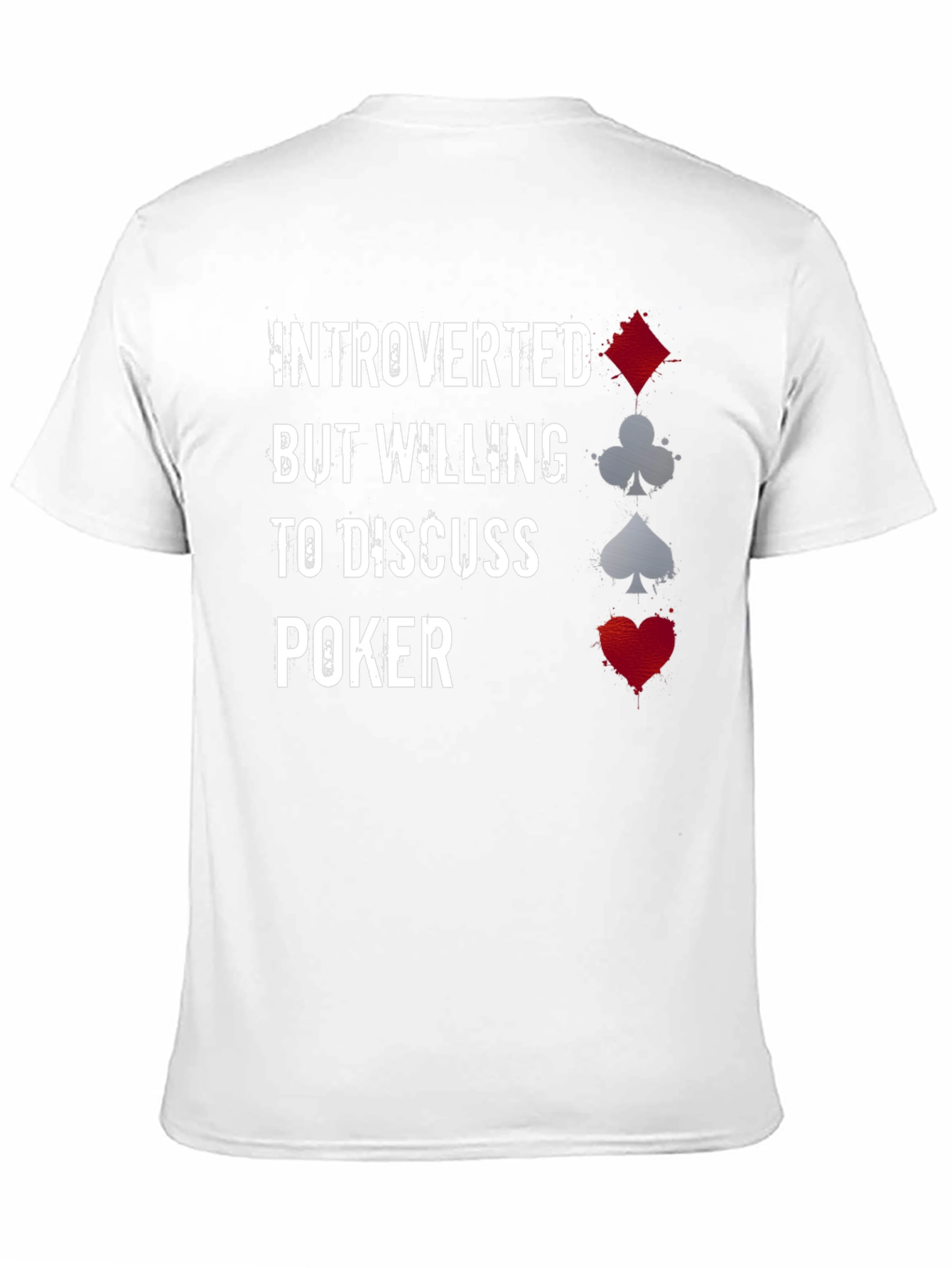 Introverted Poker Player Graphic T-Shirt
