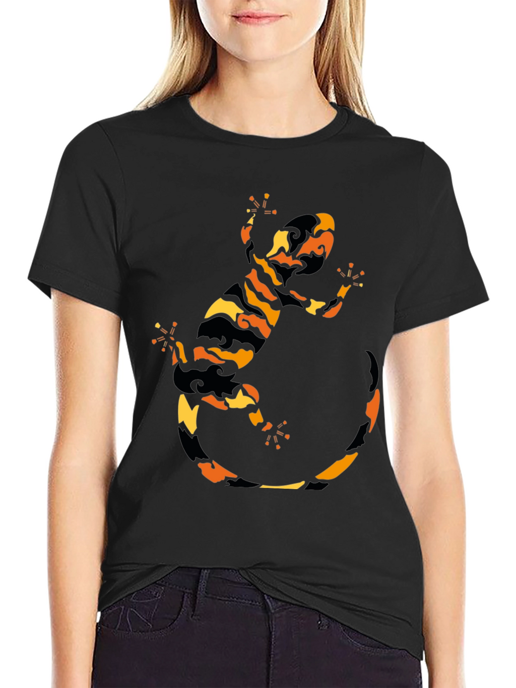 Gecko Graphic Tee - Black Short Sleeve T-Shirt
