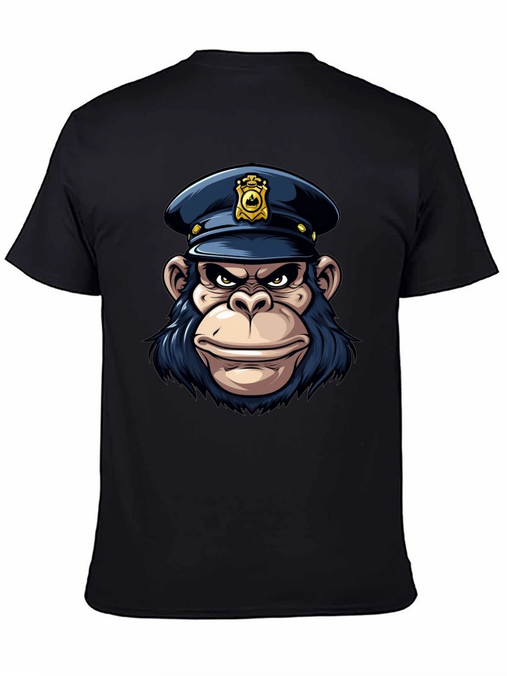 Monkey Police Cartoon Graphic T-Shirt