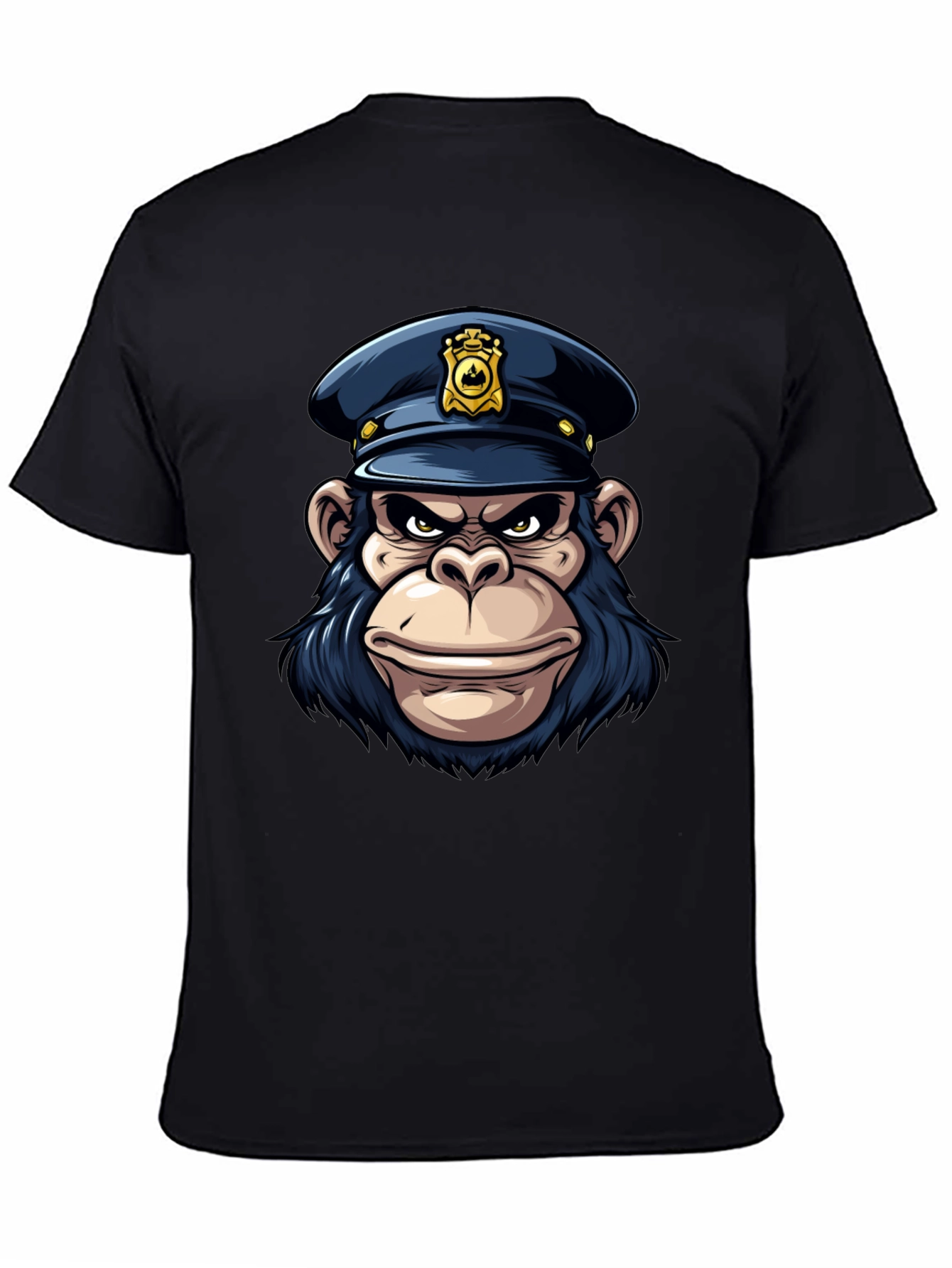 Monkey Police Cartoon Graphic T-Shirt