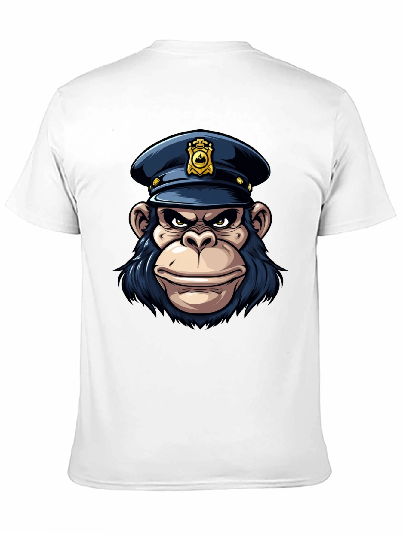 Monkey Police Cartoon Graphic T-Shirt