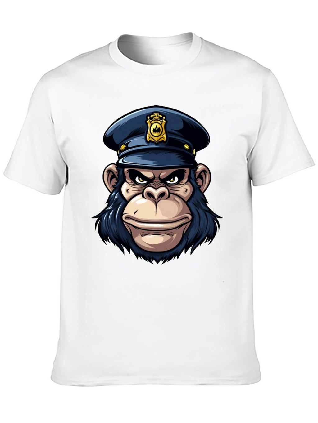 Monkey Police Cartoon Graphic T-Shirt