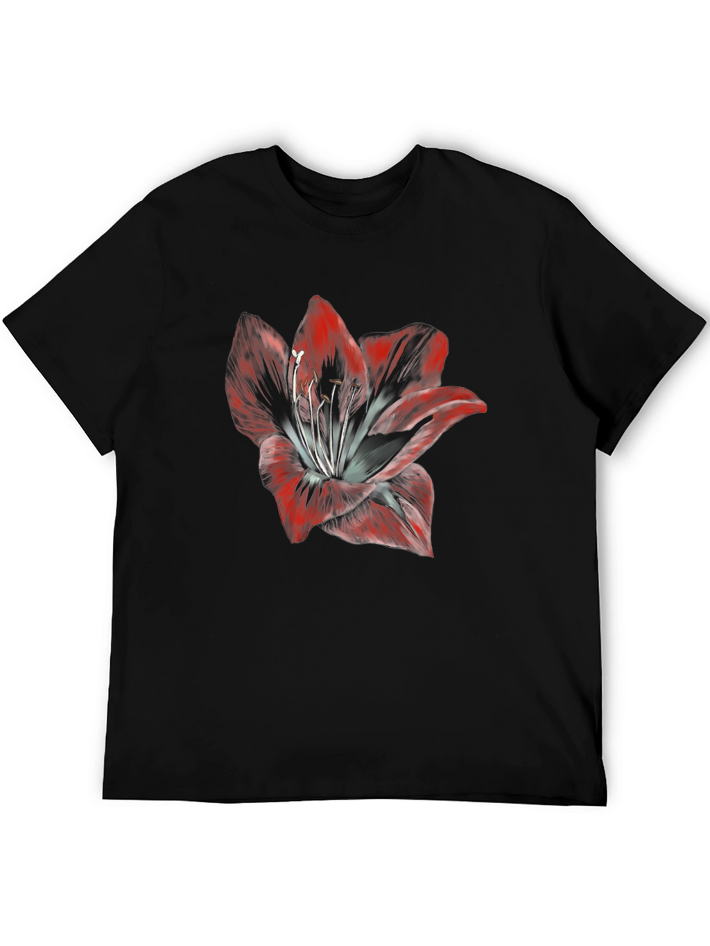 Floral Graphic Print Crew Neck T-Shirt