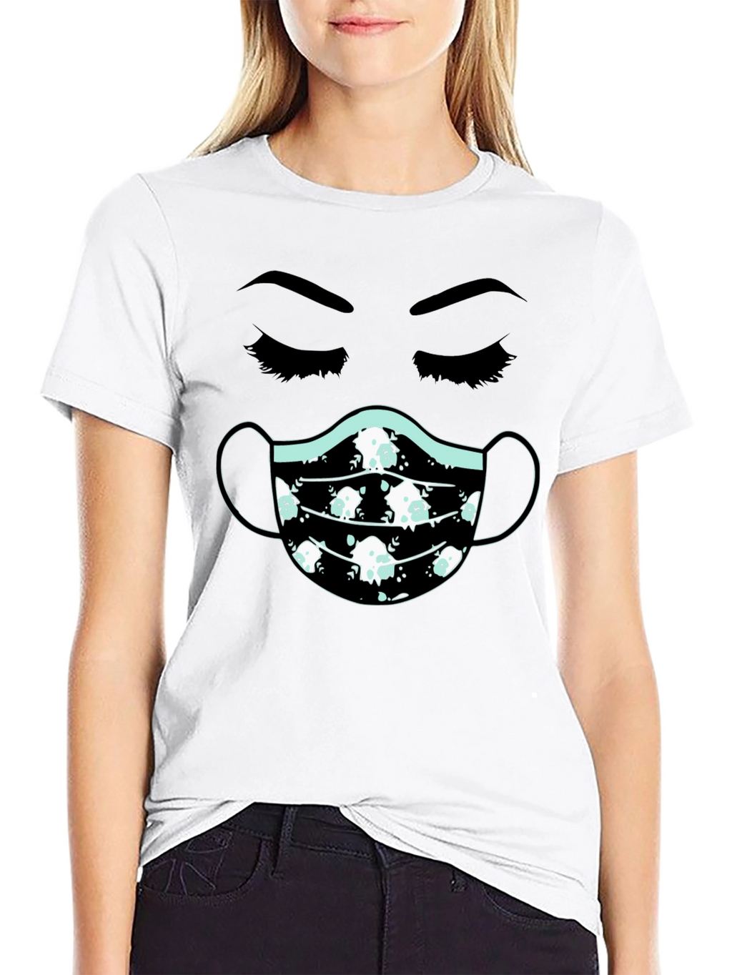 Masked Face T-Shirt - Unisex Cotton Tee