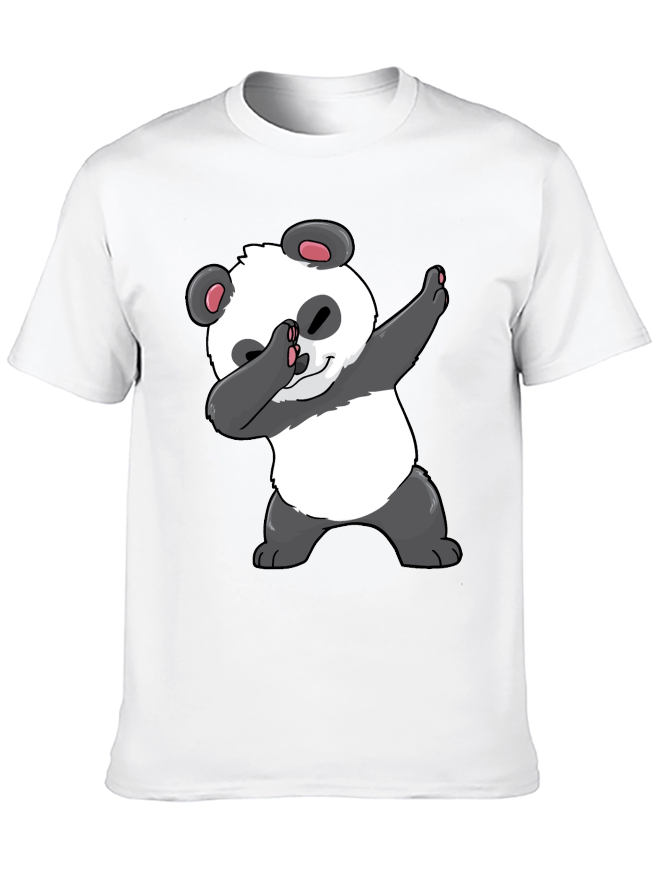 Dabbing Panda Graphic Tee - Black Casual T-Shirt