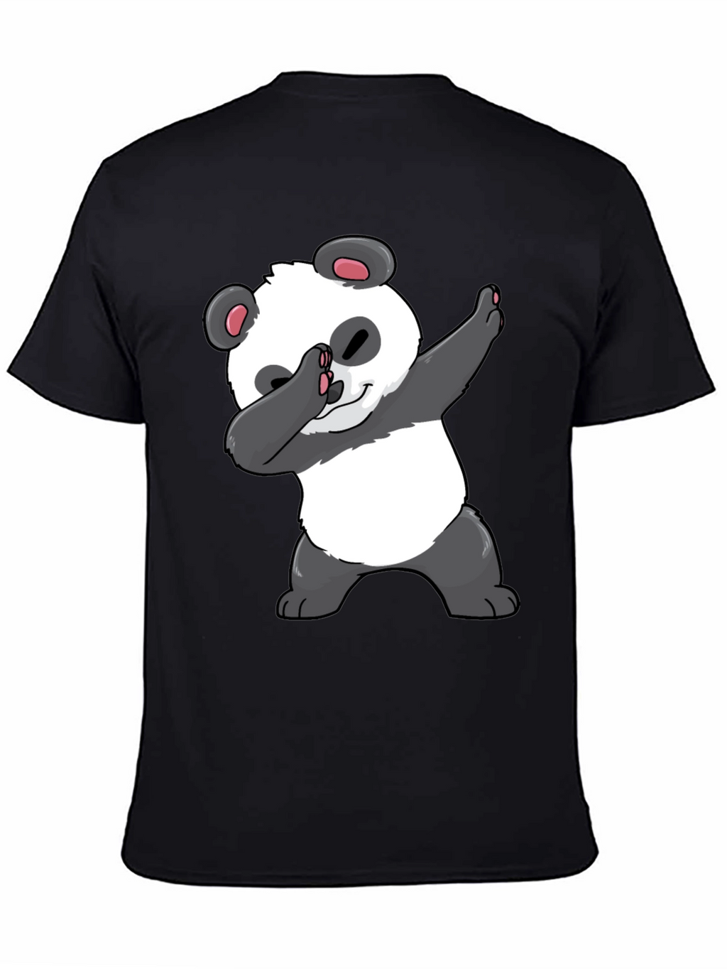 Dabbing Panda Graphic Tee - Black Casual T-Shirt