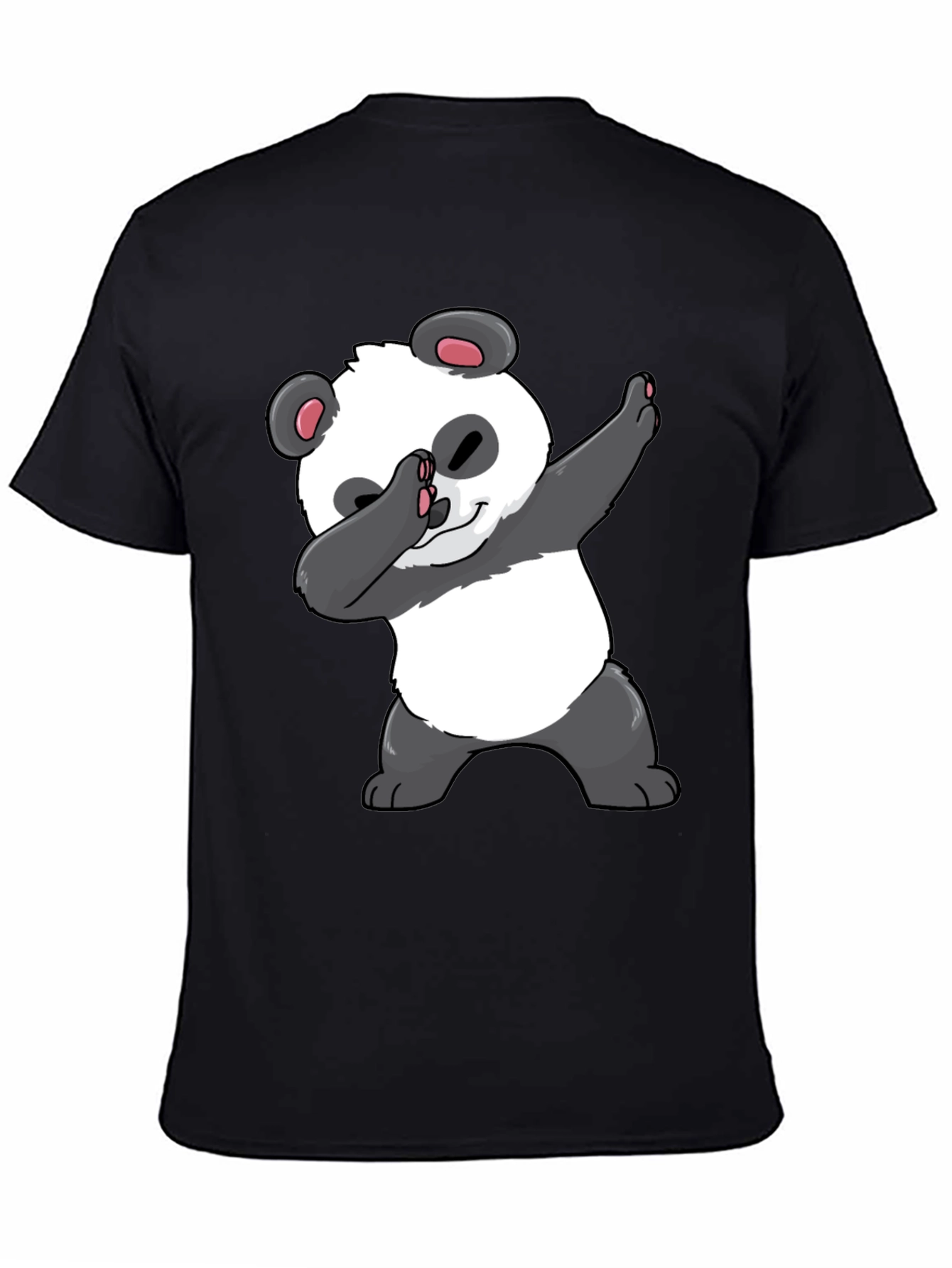 Dabbing Panda Graphic Tee - Black Casual T-Shirt