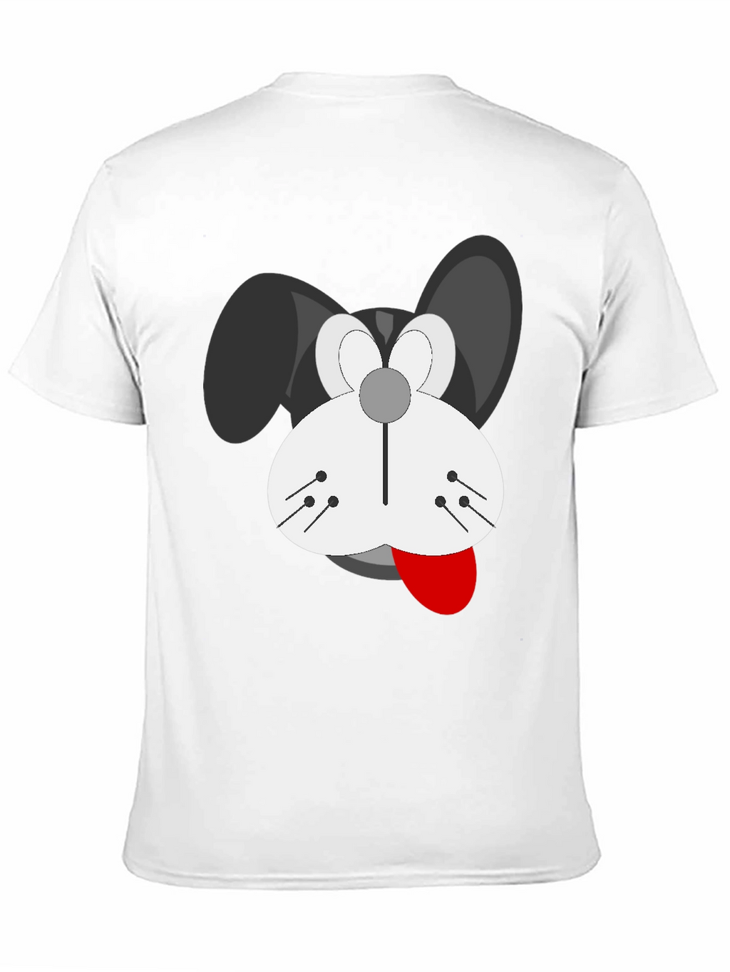 Cartoon Dog Graphic T-Shirt - Black