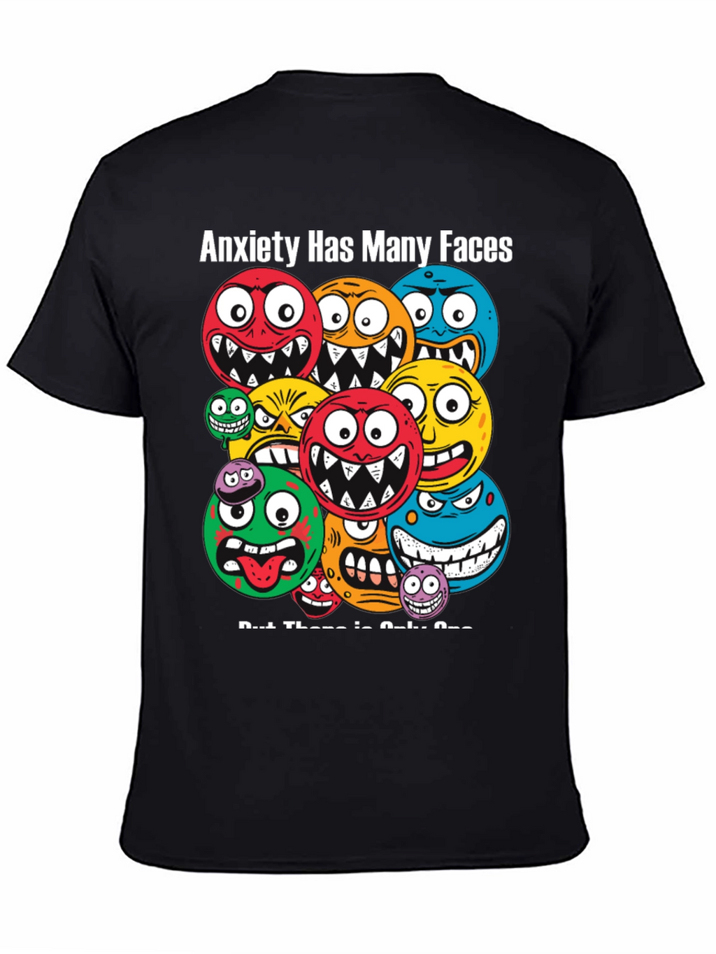Anxiety Faces Graphic T-Shirt - Unique Design