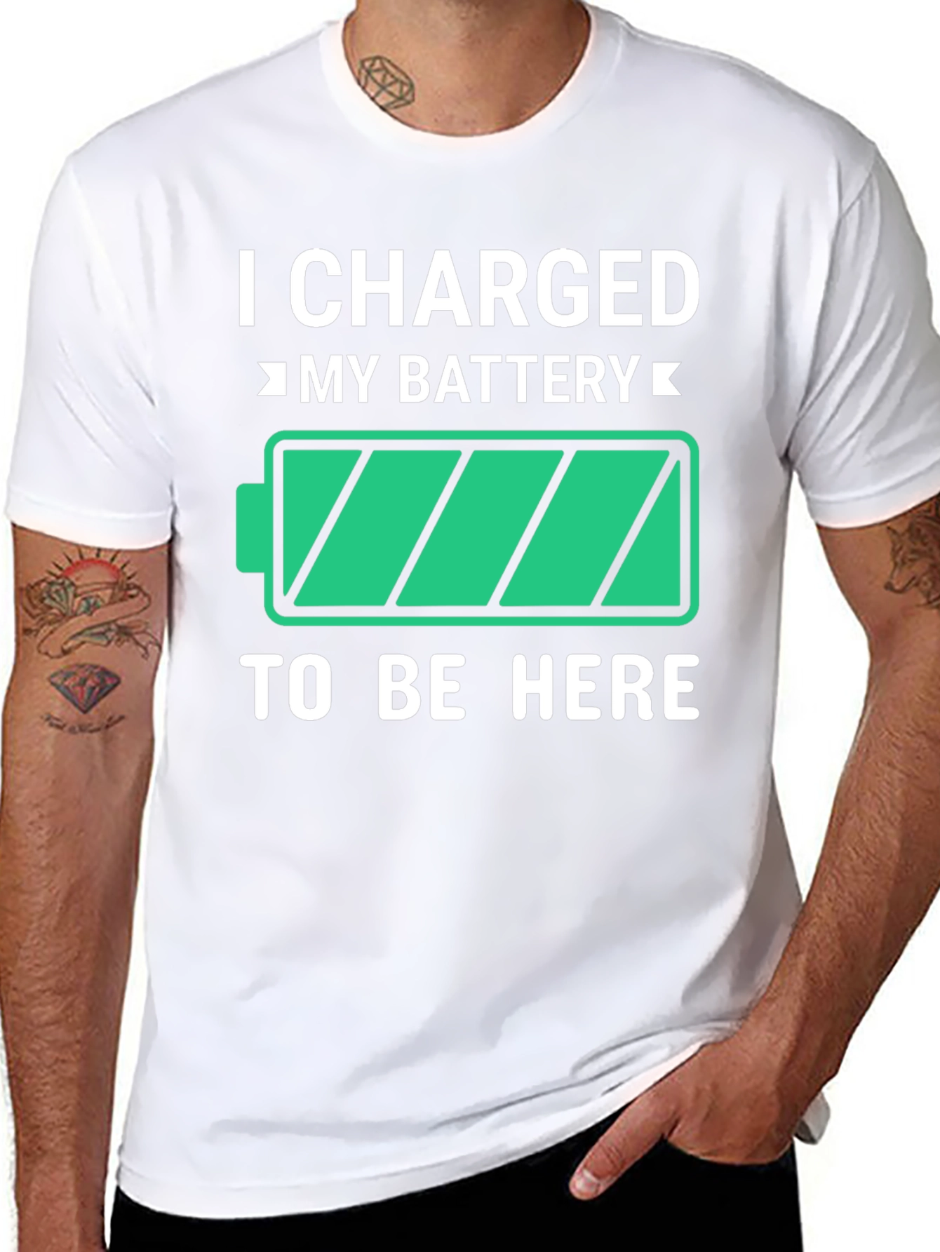 I Charged My Battery Funny T-Shirt