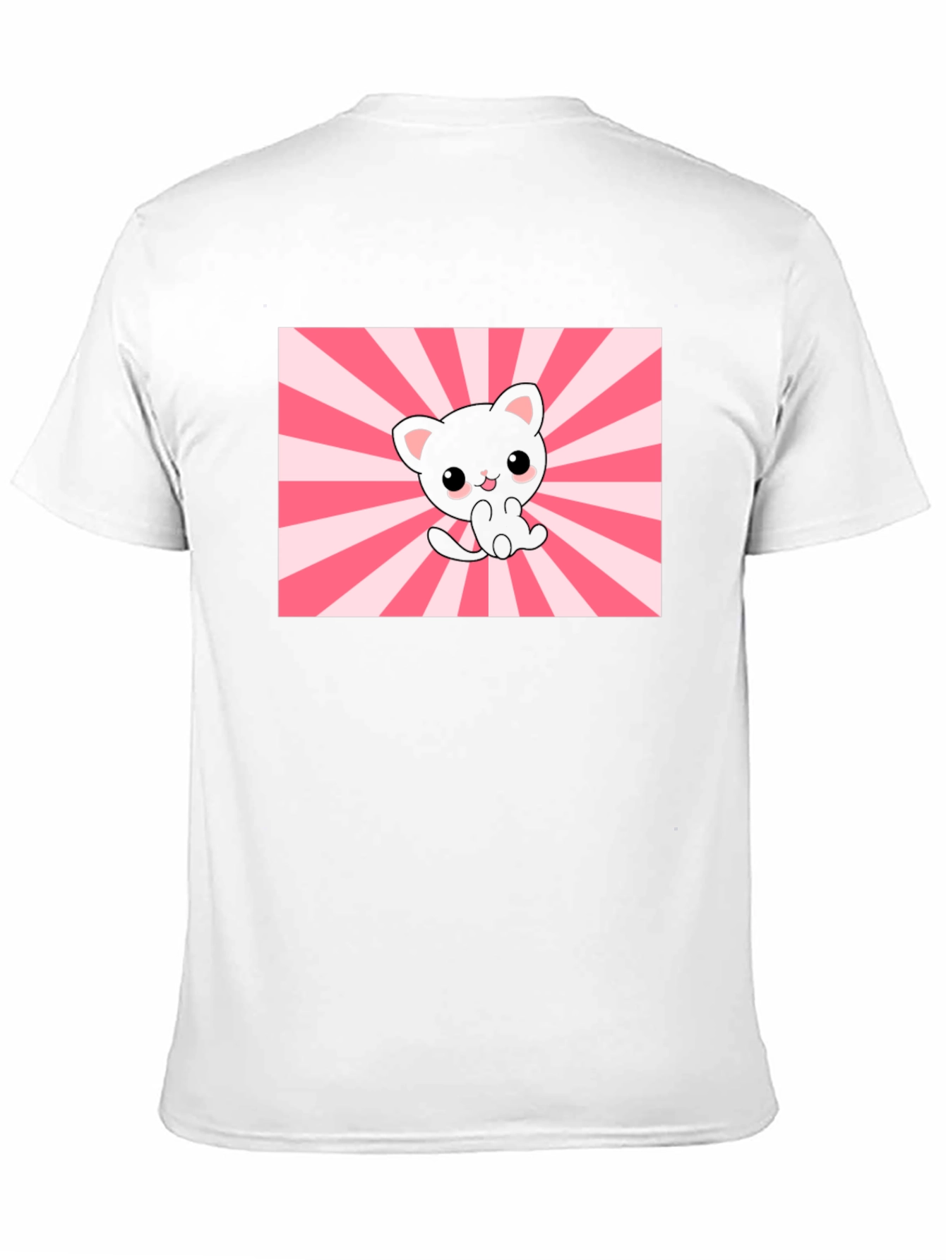 Cute Kawaii Cat T-Shirt - Black
