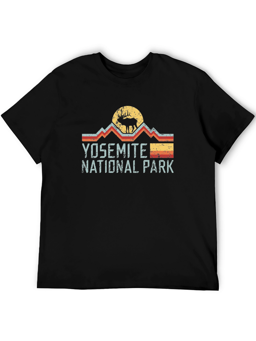 Yosemite National Park Retro Graphic Tee - Black
