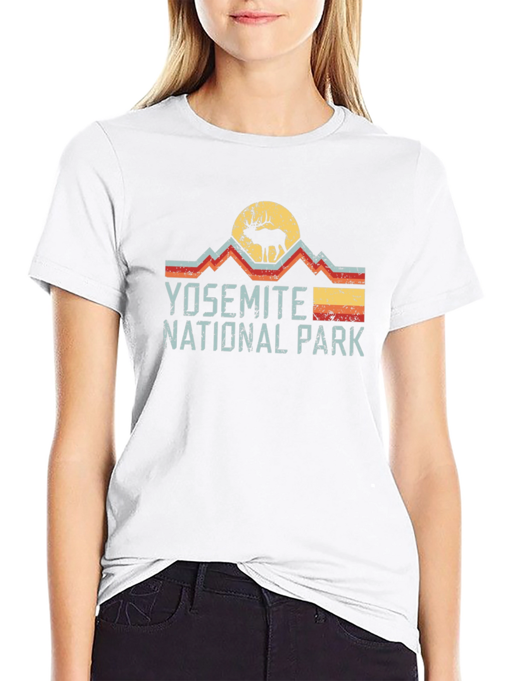 Yosemite National Park Retro Graphic Tee - Black