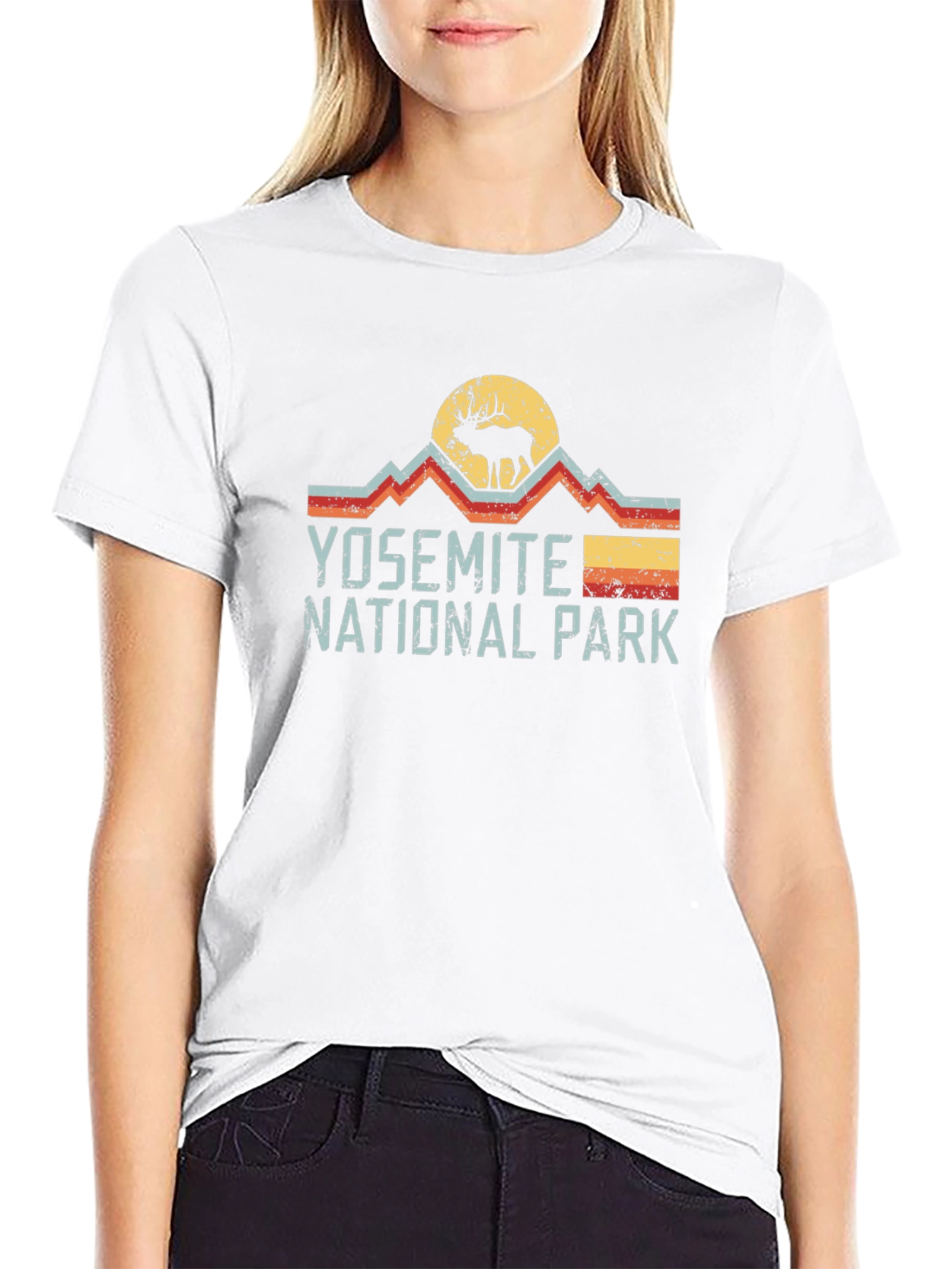 Yosemite National Park Retro Graphic Tee - Black