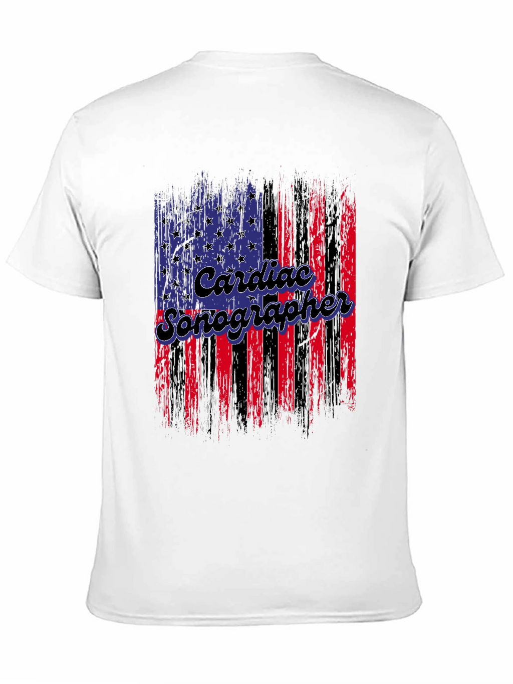 Cardiac Sonographer American Flag T-Shirt