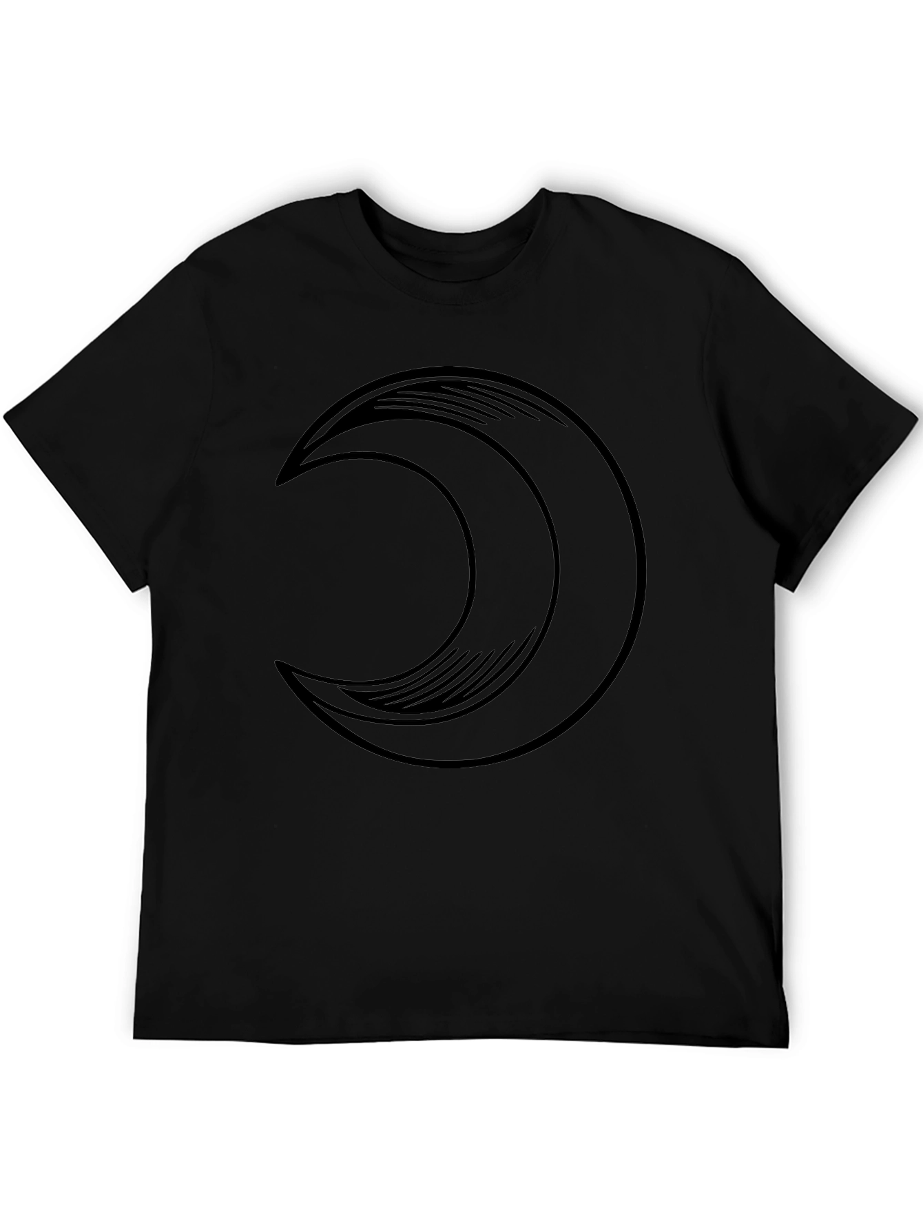 Crescent Moon Graphic Tee - Mens Black T-Shirt