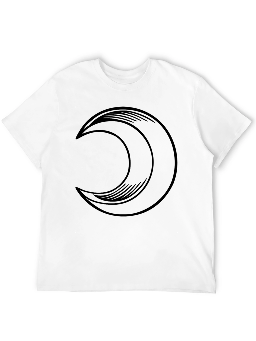 Crescent Moon Graphic Tee - Mens Black T-Shirt