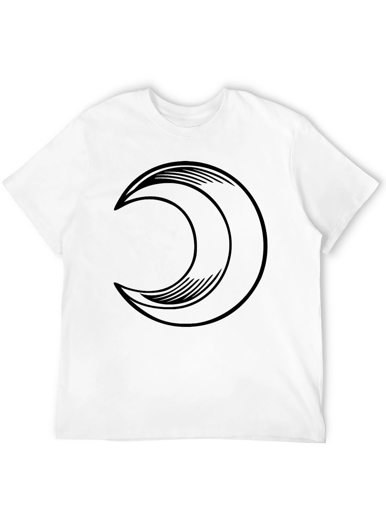 Crescent Moon Graphic Tee - Mens Black T-Shirt