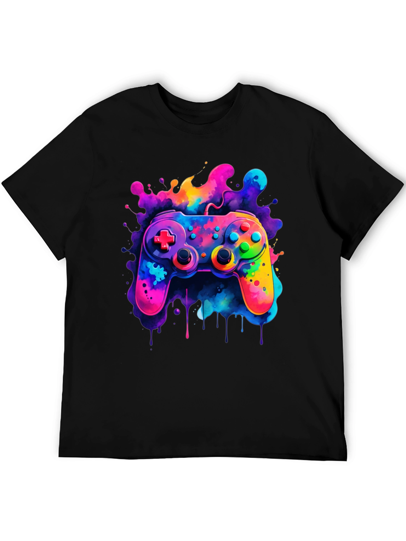 Vibrant Gaming Controller Graphic T-Shirt