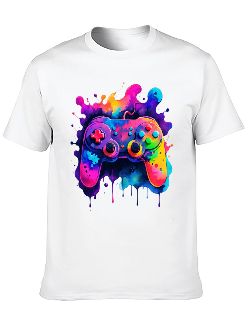 Vibrant Gaming Controller Graphic T-Shirt