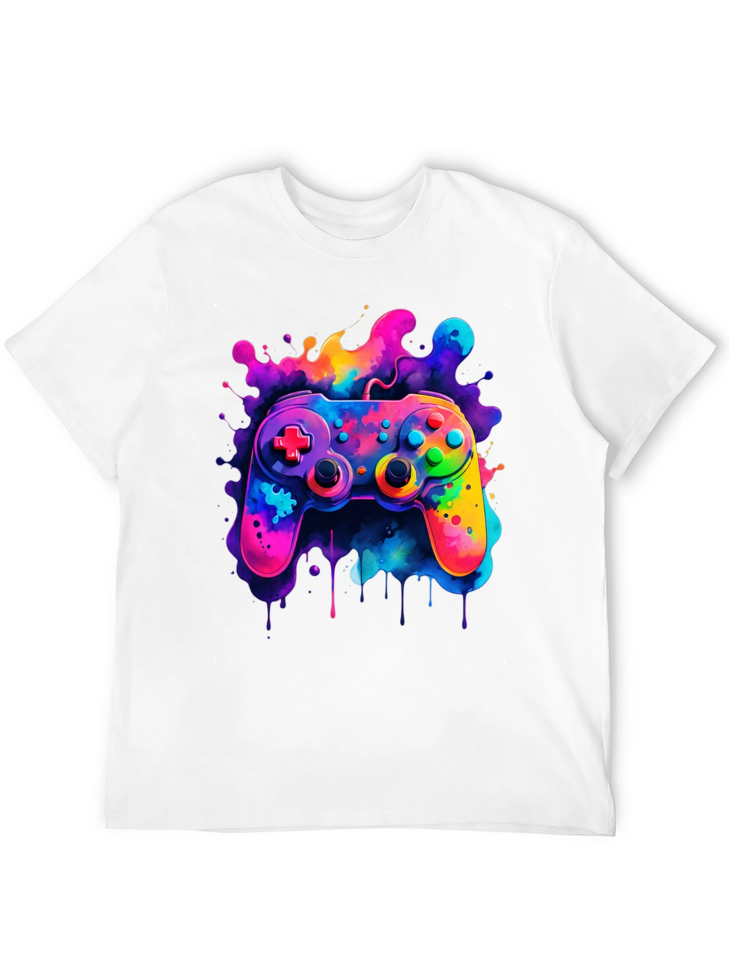 Vibrant Gaming Controller Graphic T-Shirt
