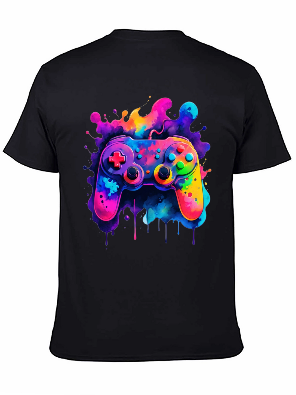 Vibrant Gaming Controller Graphic T-Shirt