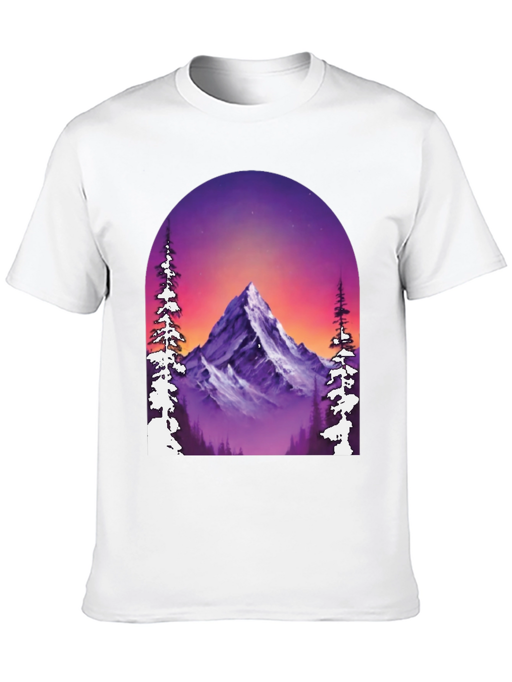 Mountain Vista Graphic Tee - Black Cotton Blend