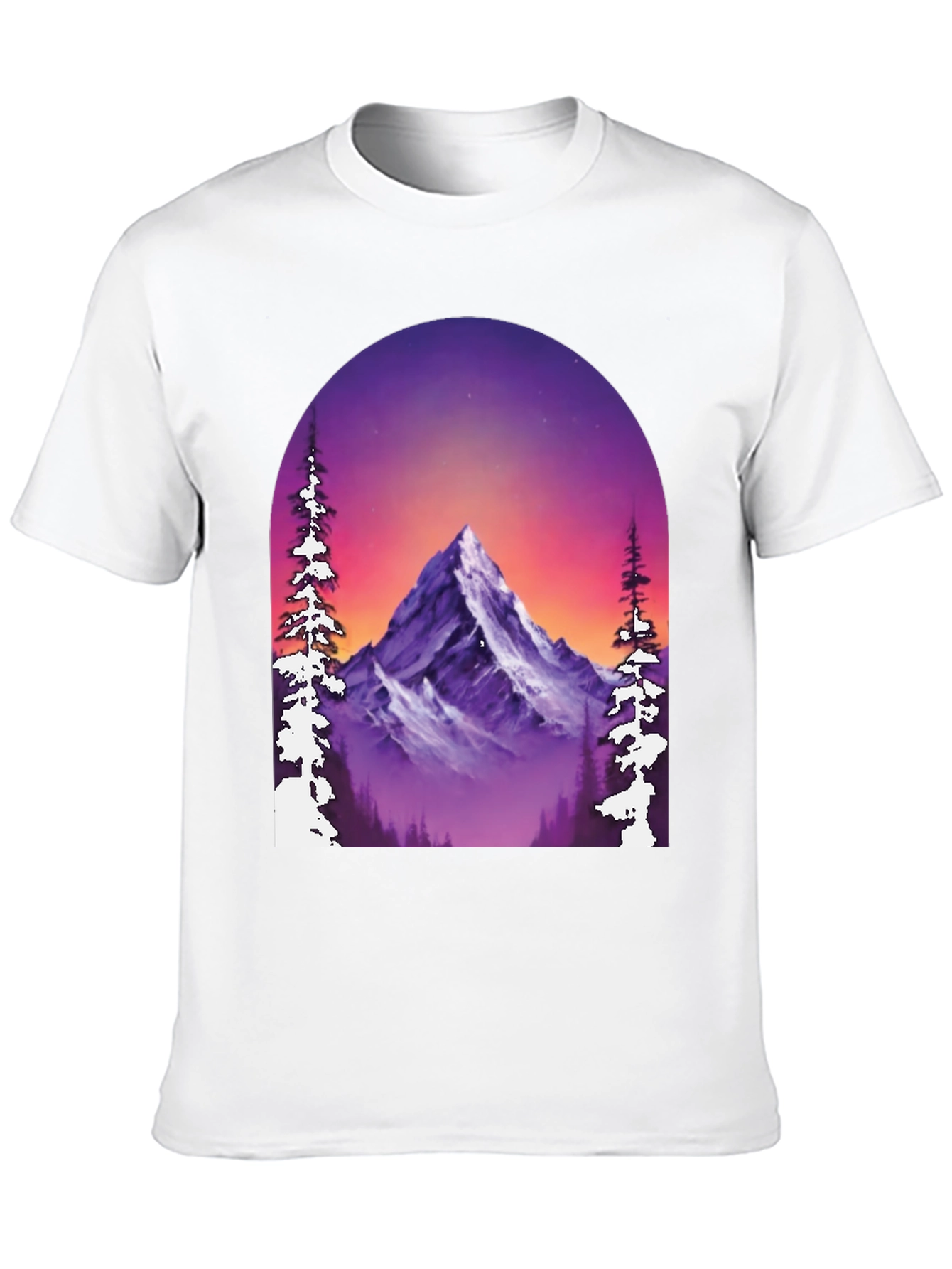 Mountain Vista Graphic Tee - Black Cotton Blend