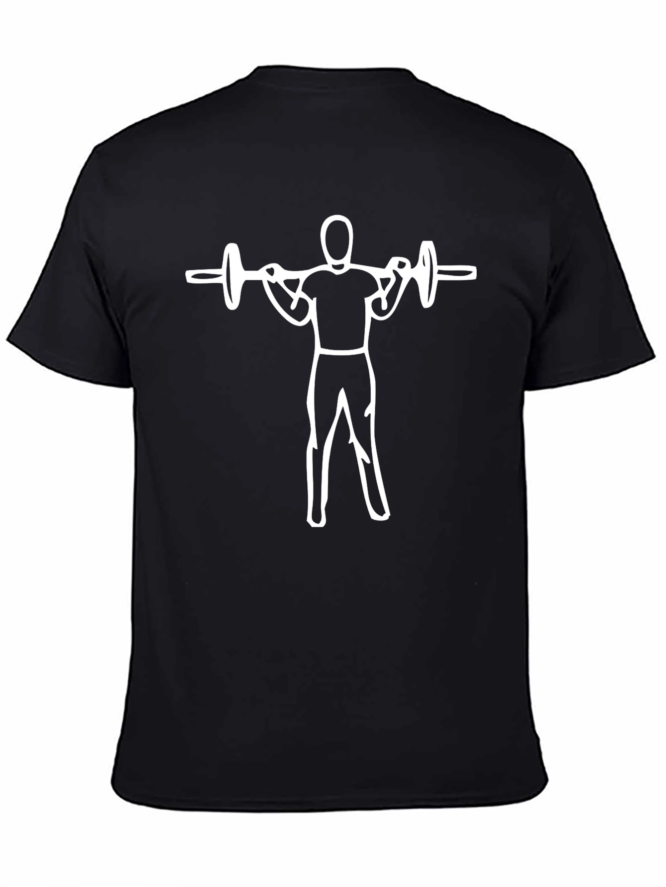 Weightlifting T-Shirt - Squat Design - Black