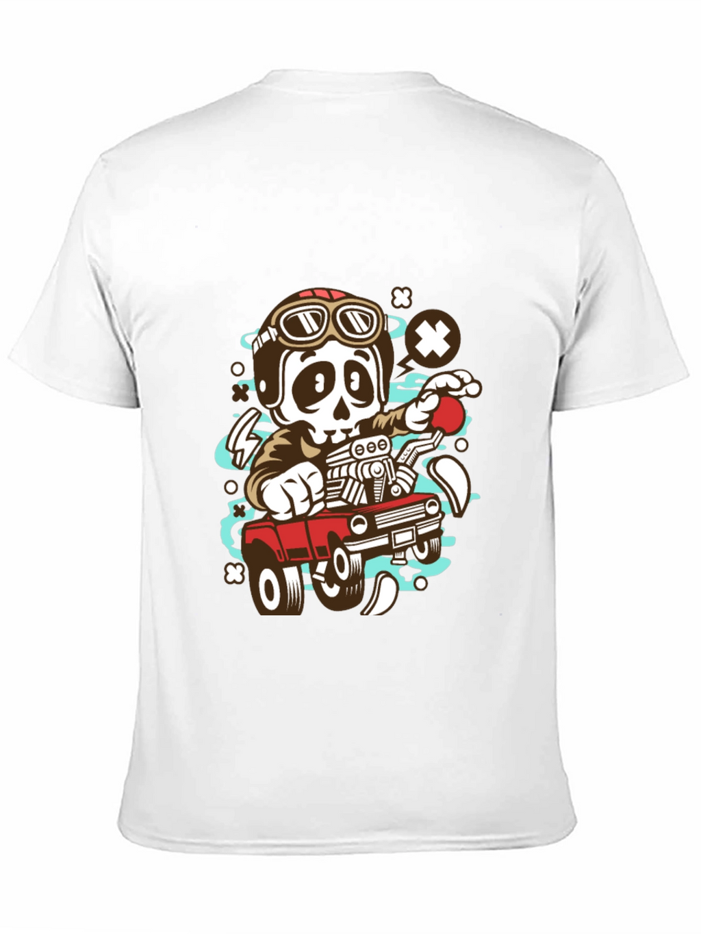 Cool Skeleton Driver Graphic T-Shirt