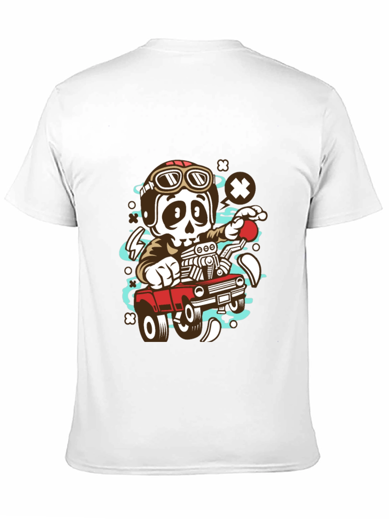 Cool Skeleton Driver Graphic T-Shirt
