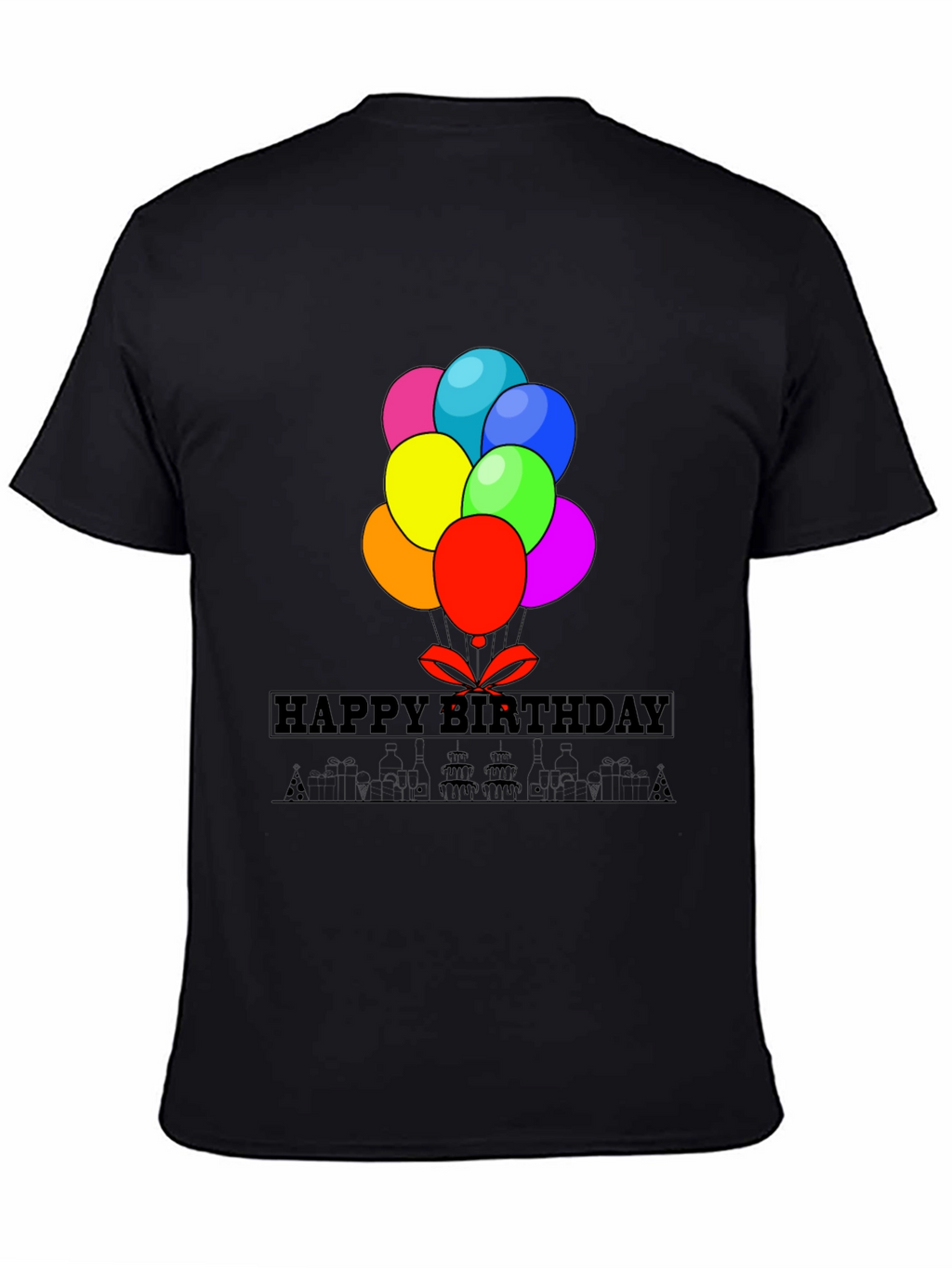 Happy Birthday Balloon Graphic Tee - Stylish Casual Wear