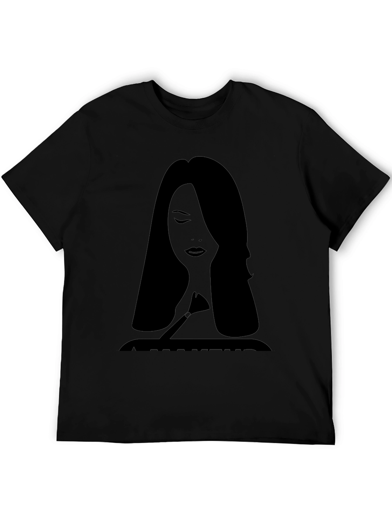 Makeup Artist Silhouette Tee - Stylish Graphic T-Shirt