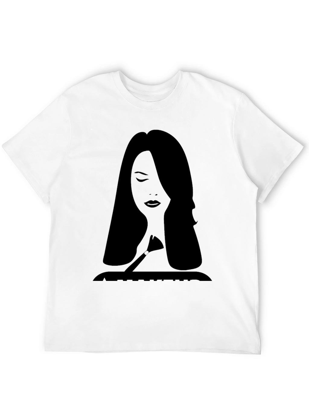 Makeup Artist Silhouette Tee - Stylish Graphic T-Shirt