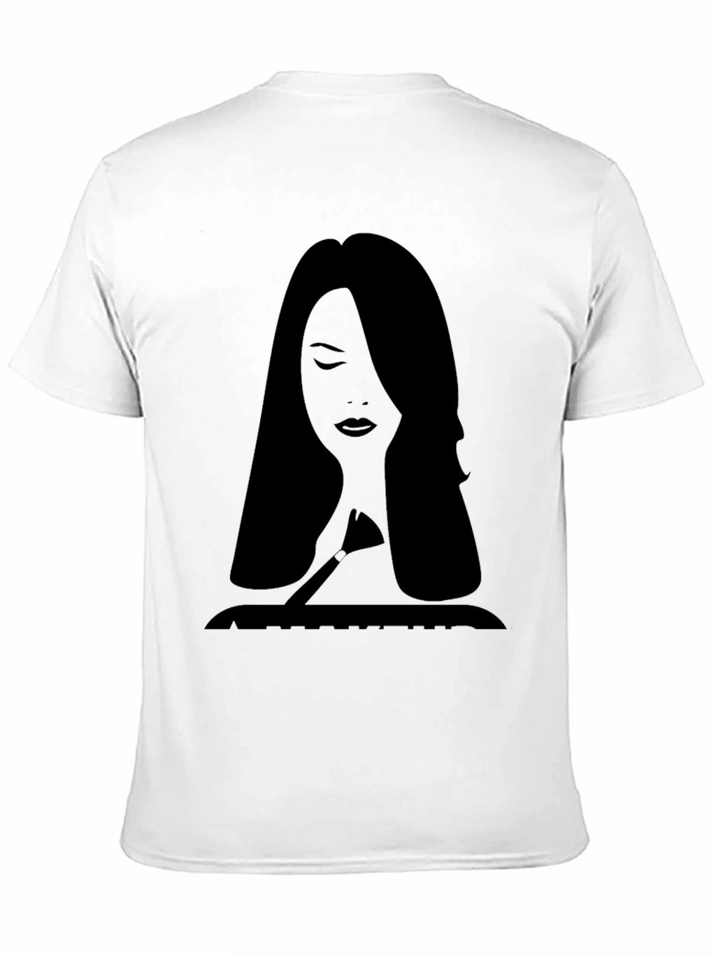 Makeup Artist Silhouette Tee - Stylish Graphic T-Shirt