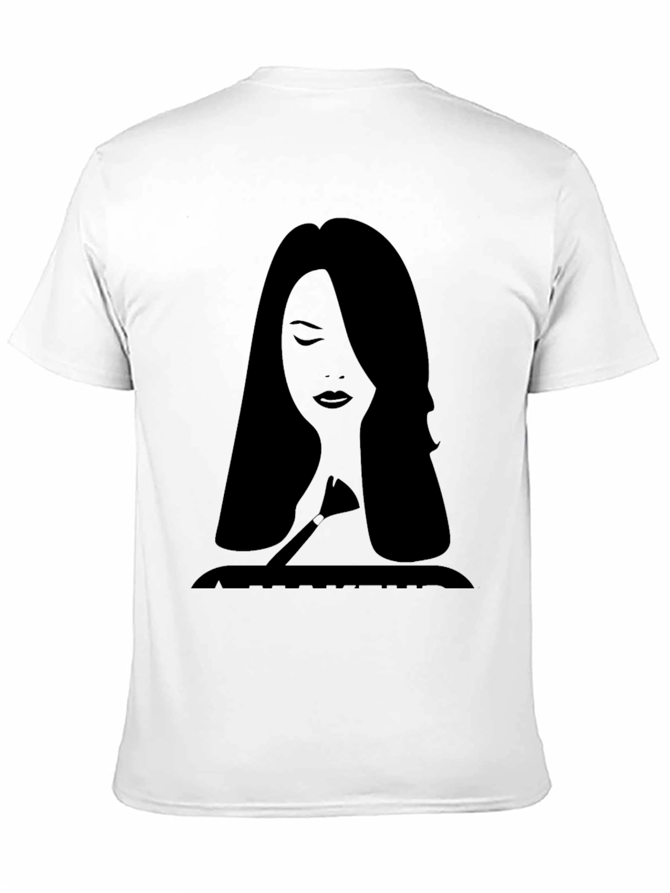 Makeup Artist Silhouette Tee - Stylish Graphic T-Shirt