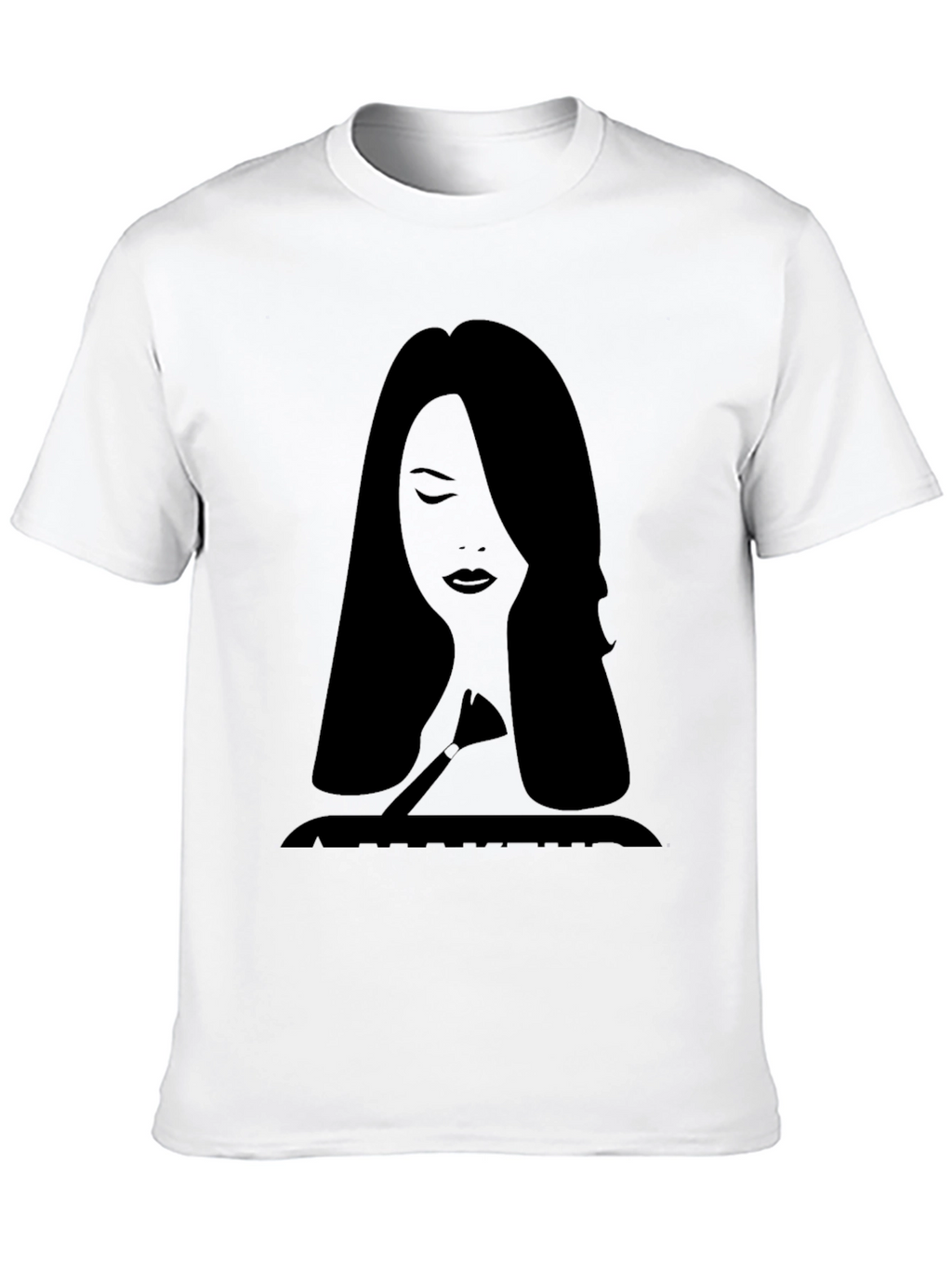 Makeup Artist Silhouette Tee - Stylish Graphic T-Shirt