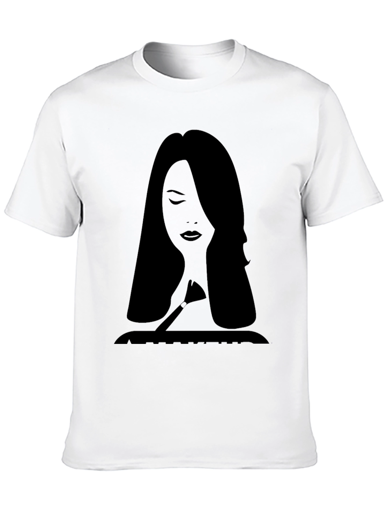 Makeup Artist Silhouette Tee - Stylish Graphic T-Shirt