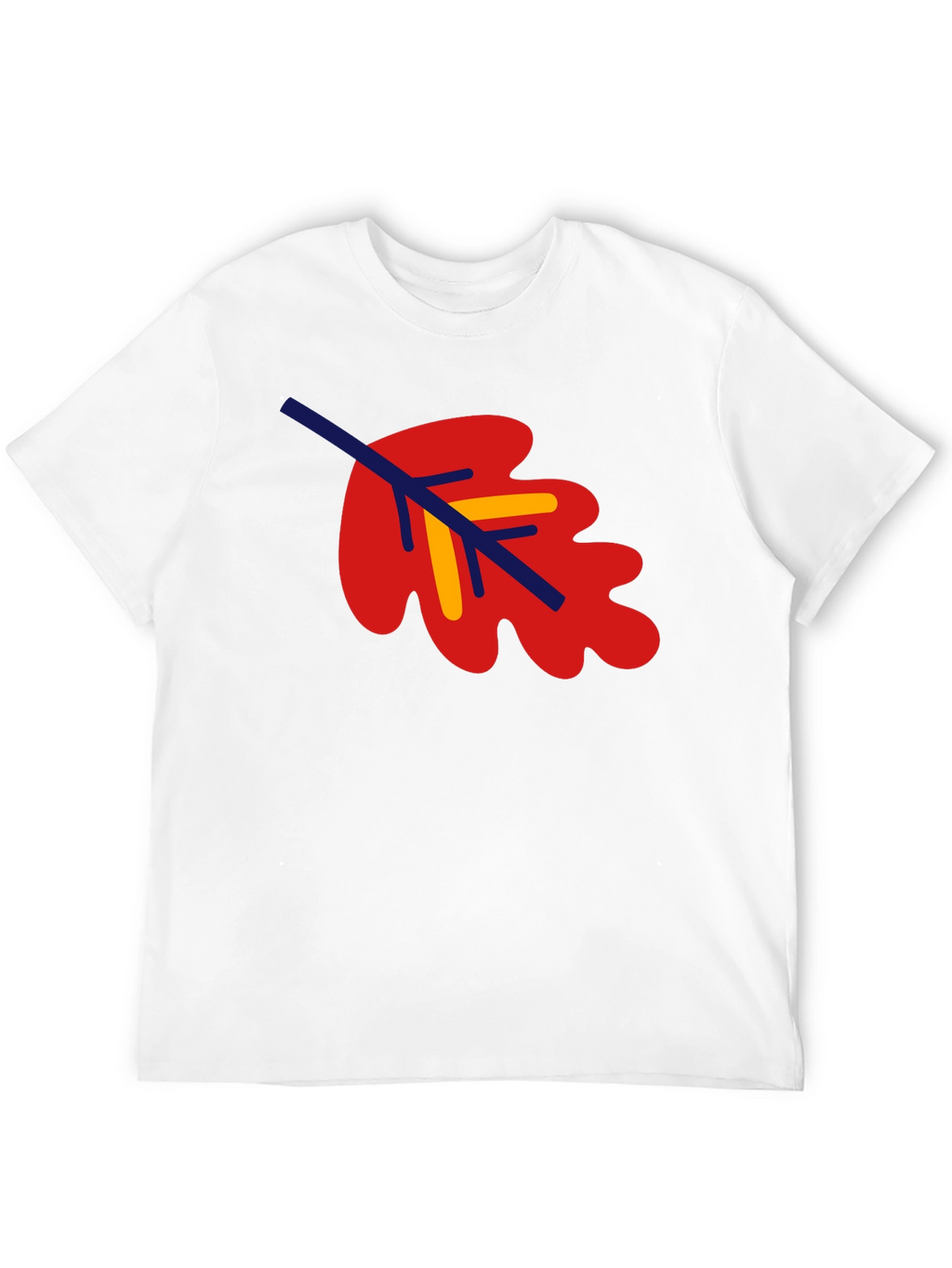 Leaf Graphic Tee - Black Cotton Blend Shirt
