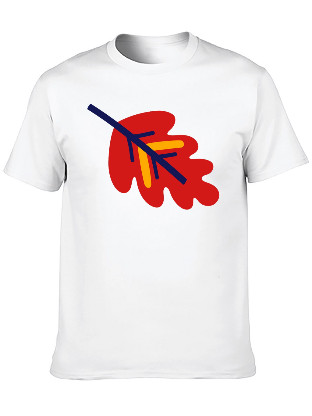 Leaf Graphic Tee - Black Cotton Blend Shirt