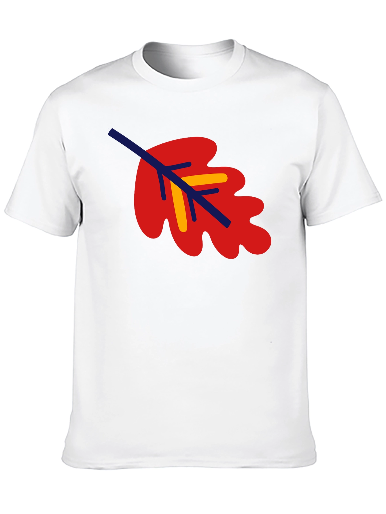 Leaf Graphic Tee - Black Cotton Blend Shirt