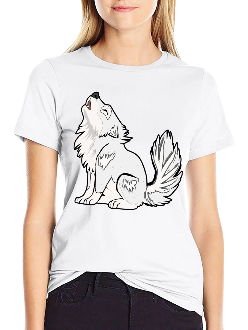 Black Wolf Graphic T-Shirt - Mens